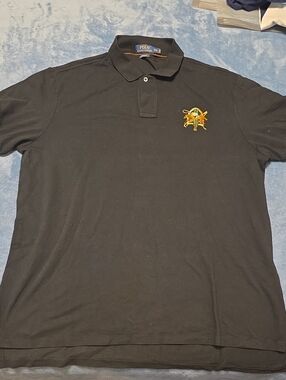Polo by Ralph Lauren Black Polo with Yellow & Green Crest